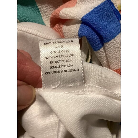 CC Stripped Dress Small Wrap Colorful Circus Summer Vacation - Picture 5 of 5